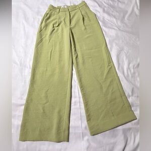 Abercrombie & Fitch Wide-Leg Pants in Soft Green